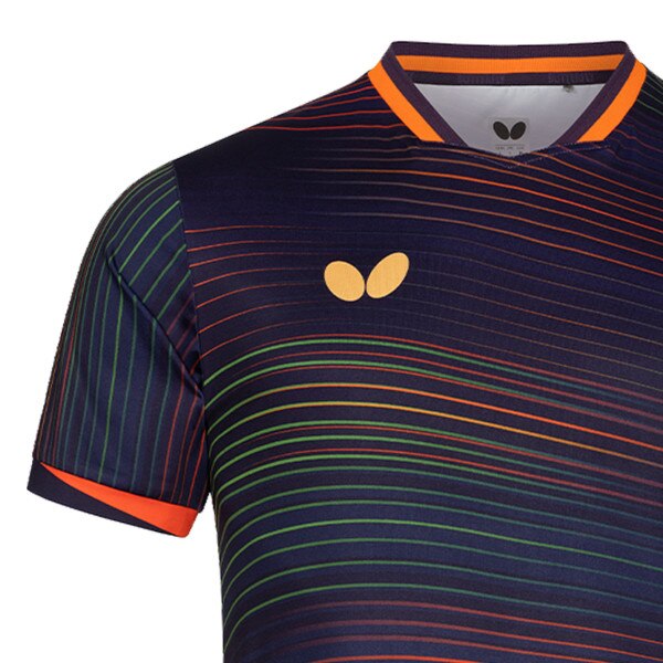 Butterfly Table Tennis - Nagano Shirt - Dark Blue - Front - Close-Up